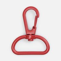Застежка-карабин Snap Hook, L, красная с нанесением логотипа