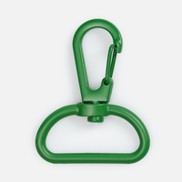 Застежка-карабин Snap Hook, L, зеленая с нанесением логотипа