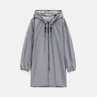 Дождевик Rainman Zip, серый с нанесением логотипа