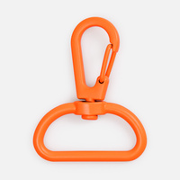 Застежка-карабин Snap Hook, L, оранжевый неон с нанесением логотипа