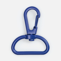 Застежка-карабин Snap Hook, L, синяя с нанесением логотипа