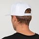 Бейсболка Snapback с прямым козырьком, белая с нанесением логотипа