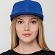 Бейсболка Snapback с прямым козырьком, ярко-синяя с нанесением логотипа