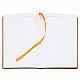Ежедневник Bookmark, недатированный, черный с оранжевым с нанесением логотипа