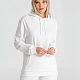 Толстовка с капюшоном унисекс Hoodie, белая с нанесением логотипа