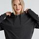 Толстовка с капюшоном унисекс Hoodie, серый меланж (антрацит) с нанесением логотипа
