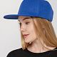 Бейсболка Snapback с прямым козырьком, ярко-синяя с нанесением логотипа