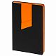 Ежедневник Bookmark, недатированный, черный с оранжевым с нанесением логотипа