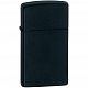 Зажигалка Zippo Slim Matt, матовая черная с нанесением логотипа