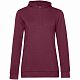 Толстовка с капюшоном женская Hoodie, бордовая с нанесением логотипа