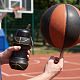 Складная бутылка для воды Basketball Flex, черная с нанесением логотипа