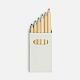 Набор цветных карандашей Pencilvania Mini, белый с нанесением логотипа