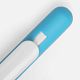 Ручка шариковая Swiper Soft Touch, голубая с белым с нанесением логотипа