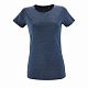 Футболка женская Regent Fit Women, синий меланж с нанесением логотипа
