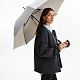 Зонт-трость Wind, серебристый с нанесением логотипа