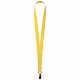 Лента для бейджа Neckband, желтая с нанесением логотипа