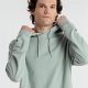 Толстовка с капюшоном унисекс Hoodie, серо-зеленая с нанесением логотипа