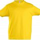 Футболка детская Imperial Kids 190, желтая с нанесением логотипа