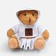 Мягкая игрушка «Мишка Cuddleton» в белом худи с нанесением логотипа