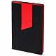 Ежедневник Bookmark, недатированный, черный с красным с нанесением логотипа