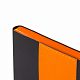 Ежедневник Bookmark, недатированный, черный с оранжевым с нанесением логотипа