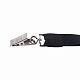 Лента для бейджа Neckband, черная с нанесением логотипа
