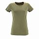 Футболка женская Regent Fit Women, меланж хаки с нанесением логотипа