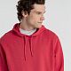 Толстовка с капюшоном унисекс Hoodie, красный меланж с нанесением логотипа