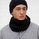 Шапка ComFleece, черная с нанесением логотипа