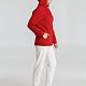 Толстовка с капюшоном унисекс Hoodie, красная с нанесением логотипа