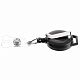 Ретрактор Attach New с ушком под ленту, черный с нанесением логотипа