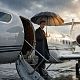 Зонт-трость Cloudfall, черный с нанесением логотипа