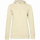 Толстовка с капюшоном женская Hoodie, светло-желтая с нанесением логотипа