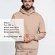 Худи Kulonga Oversize, бежевое (песочное) с нанесением логотипа
