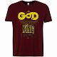 Футболка A God is High, гранатово-красная с нанесением логотипа