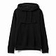 Худи унисекс с карманом на груди Chest Pocket, черное с нанесением логотипа