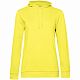 Толстовка с капюшоном женская Hoodie, желтая с нанесением логотипа