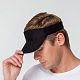 Козырек Active, черный с белым кантом с нанесением логотипа