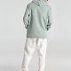 Толстовка с капюшоном унисекс Hoodie, серо-зеленая с нанесением логотипа