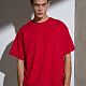 Футболка Oversize Premium, красная с нанесением логотипа