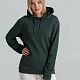 Толстовка с капюшоном унисекс Hoodie, темно-зеленый меланж с нанесением логотипа