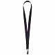 Лента для бейджа Neckband, черная с нанесением логотипа