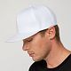 Бейсболка Snapback с прямым козырьком, белая с нанесением логотипа