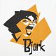 Футболка женская «Меламед. Bjork», белая с нанесением логотипа