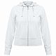 Толстовка женская Hooded Full Zip белая с нанесением логотипа