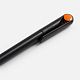 Ручка шариковая Prodir DS1 TMM Dot, черная с оранжевым с нанесением логотипа