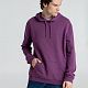 Толстовка с капюшоном унисекс Hoodie, фиолетовый меланж с нанесением логотипа