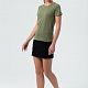 Футболка женская Regent Fit Women, меланж хаки с нанесением логотипа