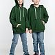 Толстовка с капюшоном детская Kirenga Kids, темно-зеленая с нанесением логотипа