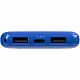 Внешний аккумулятор Uniscend Full Feel Type-C, 5000 мАч, синий с нанесением логотипа